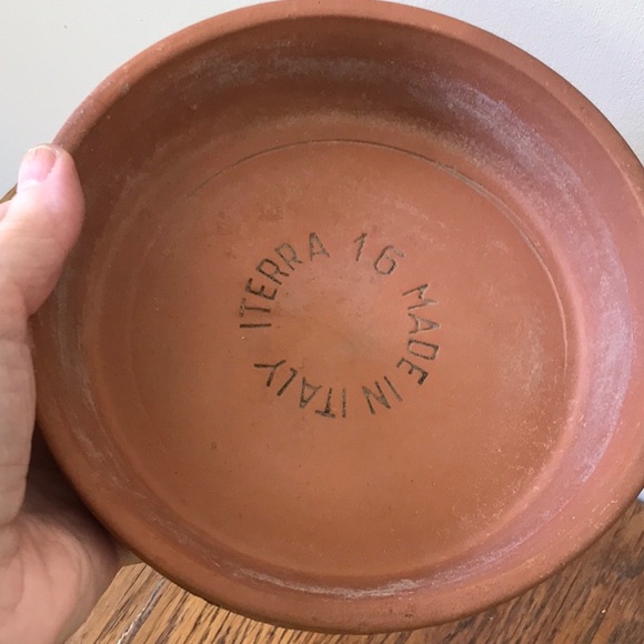 Vintage Terracotta Clay Pot with made in Italy Saucer - Picture 7 of 8